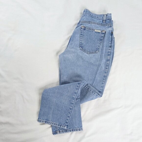 VTG Straight Leg Light Wash Denim 90s Mom Jeans - Picture 3 of 10